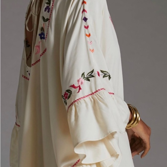 ✨NWT ANTHROPOLOGIE RUFFEL COVER UP. S/M petite. - Picture 3 of 7